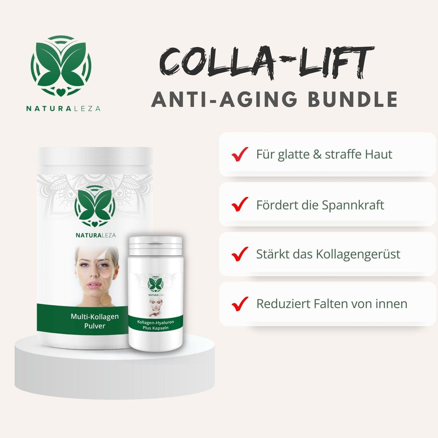 CollaLift - Multi-Kollagen & Hyaluron Bundle (limitiert)
